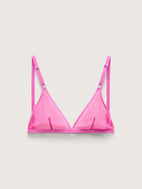 Fine Mesh Triangle Bralette, Hot Pink